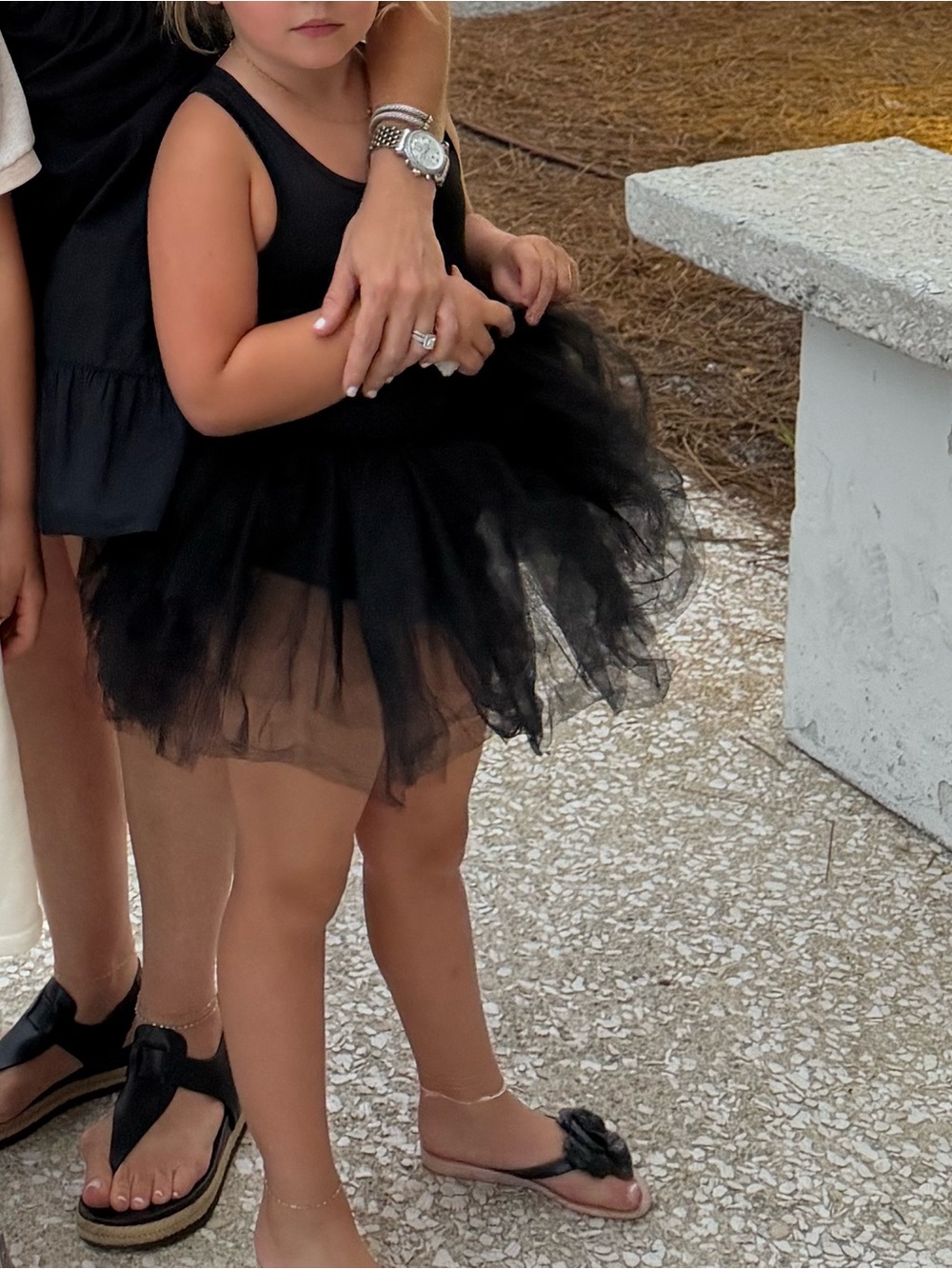 Girls Black Tulle Party Dress - Sleeveless Ballet Style